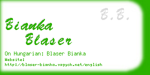 bianka blaser business card